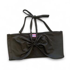 Edikted Tie-Up Black Halter Top Size L